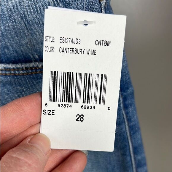 Denim Blue Frayed Hem Shorts - Picture 8 of 8